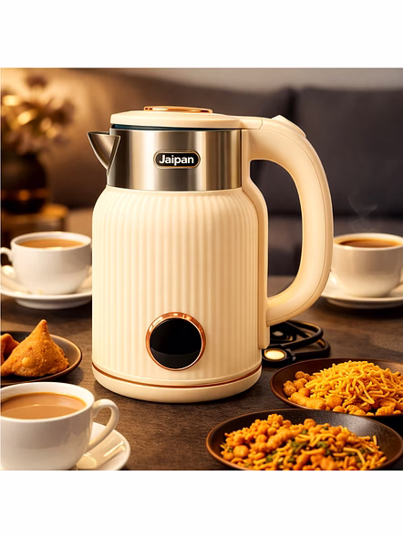 Jaipan Cool Touch Electric Kettle | 1500 Watts | 1.8 Litre Capacity | Cool Touch Body | Auto Shut-Off | 1 Year Warranty | Cream Colour-3
