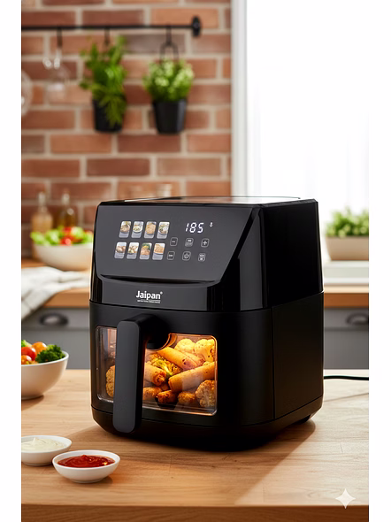 Jaipan 5.5 L Digital Air Fryer with Touch Control | Oil-Free Cooking | Digital Display | Large Capacity | Adjustable Temperature &amp; Timer | Black-2
