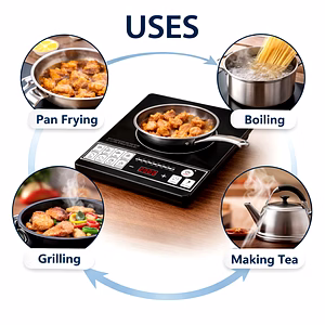 Jaipan Induction Cooktop JIC-1110 | 2000W | Black Crystal Glass | 12 Months Warranty