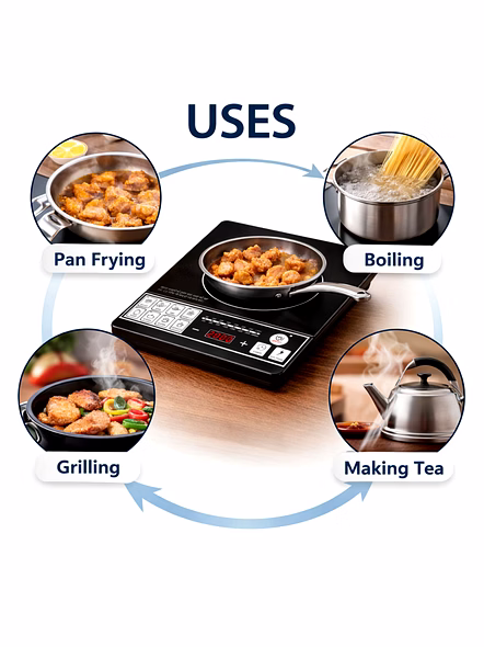 Jaipan Induction Cooktop JIC-1110 | 2000W | Black Crystal Glass | 12 Months Warranty-4