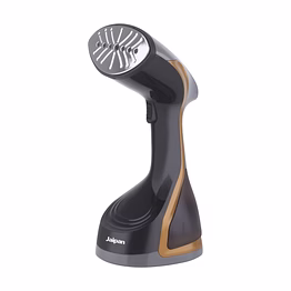 jaipan garment steamer, wrinkle remover, iron, fast heat, 180 ml water tank, 1600w, detachable fabric brush (black & grey)