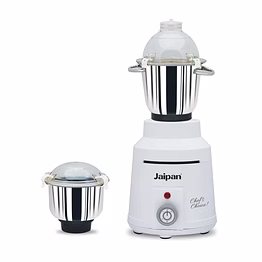 jaipan five star 1400 watt heavy duty mixer grinder | high-speed motor | 2 stainless steel jars | 3 speed control with incher | wet & dry grinding | 2 years warranty | white