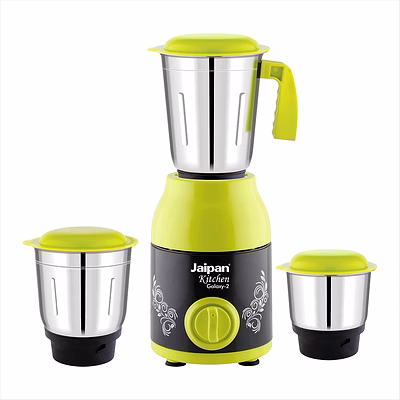 jaipan kitchen galaxy-3 mixer grinder 550w | 3 stainless steel jars | powerful motor with overload protection | 3 speed control with incher | multipurpose grinding & blending | 1 year warranty | green & black
