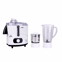 jaipan cuty 550 watts 3 in 1 juicer mixer grinder | turbo motor | virgin abs body | multifunctional blades , long juicer jar for efficient and versatile operation | 12 months warranty