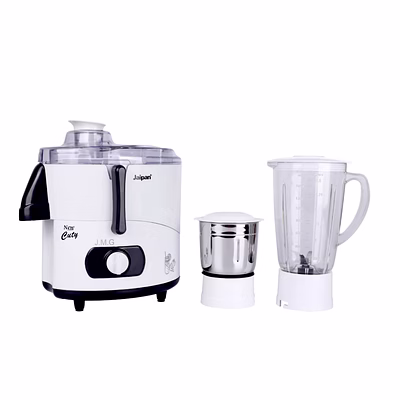 jaipan cuty 550 watts 3 in 1 juicer mixer grinder | turbo motor | virgin abs body | multifunctional blades , long juicer jar for efficient and versatile operation | 12 months warranty