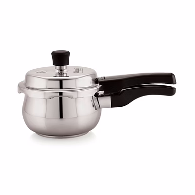 jaipan 1.5l stainless steel belly pressure cooker with induction compatible base