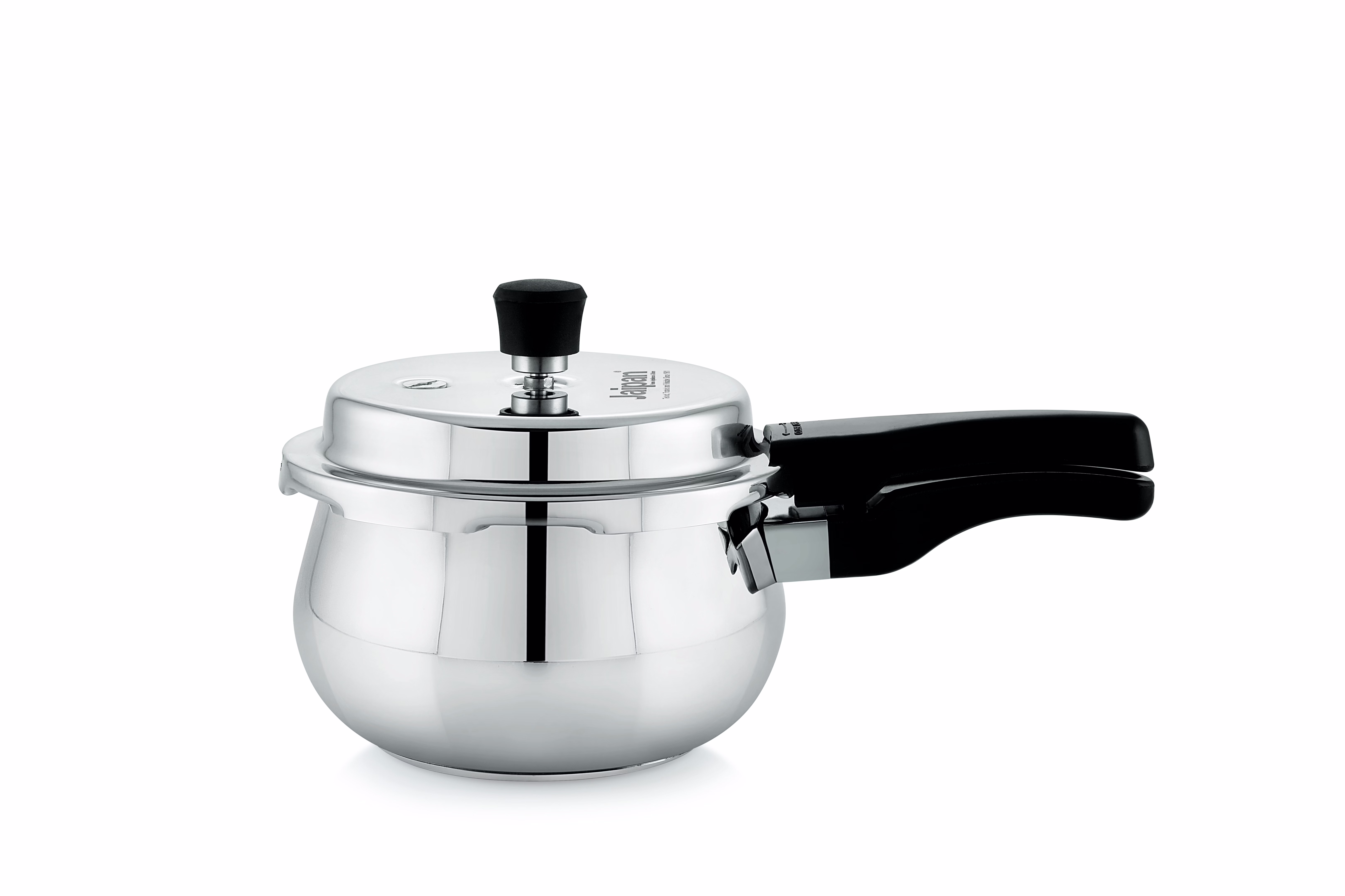 jaipan stainless steel belly pressure cooker 3 litres - induction compatible base