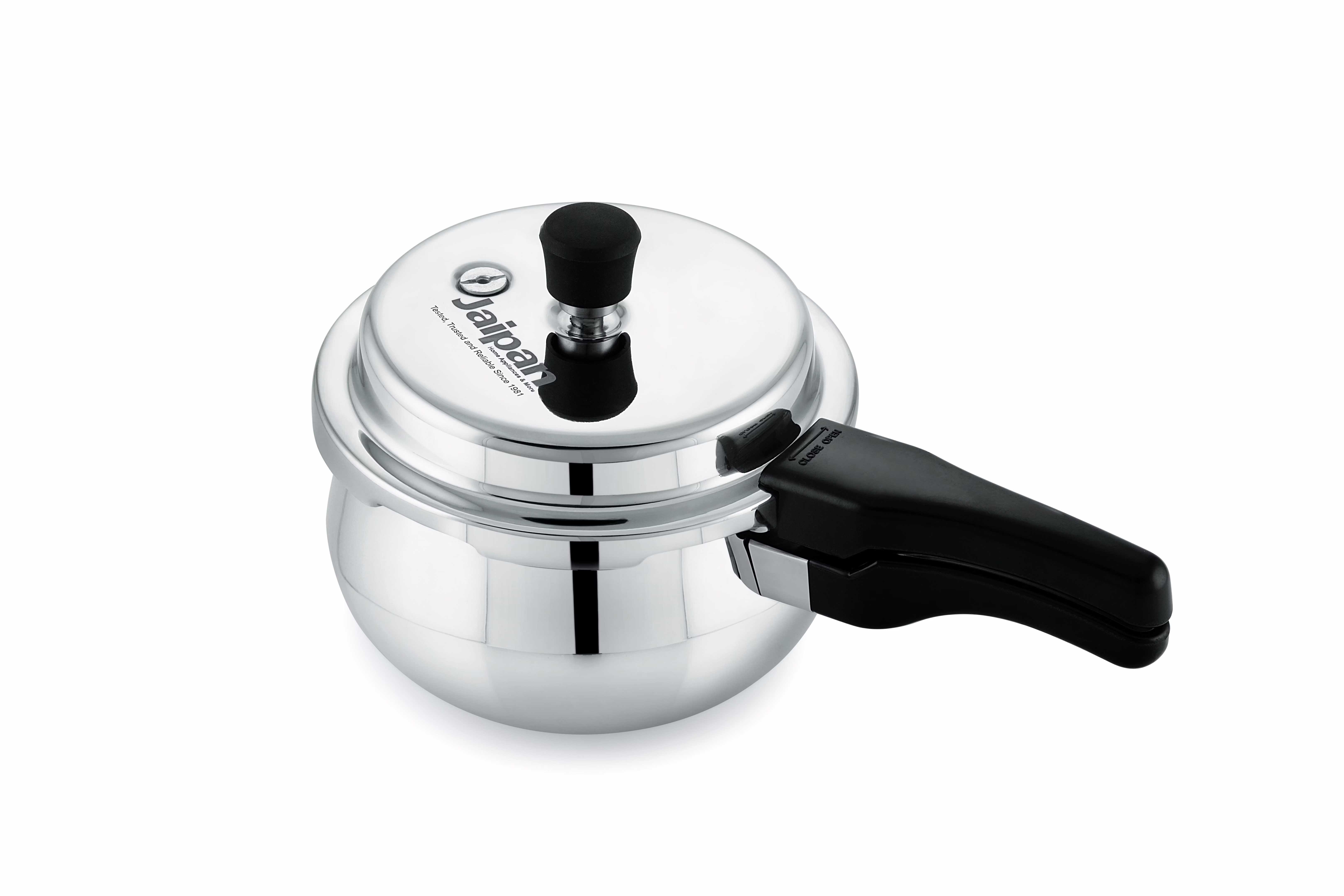 Jaipan Stainless Steel Belly Pressure Cooker 3 litres - Induction Compatible Base image 2