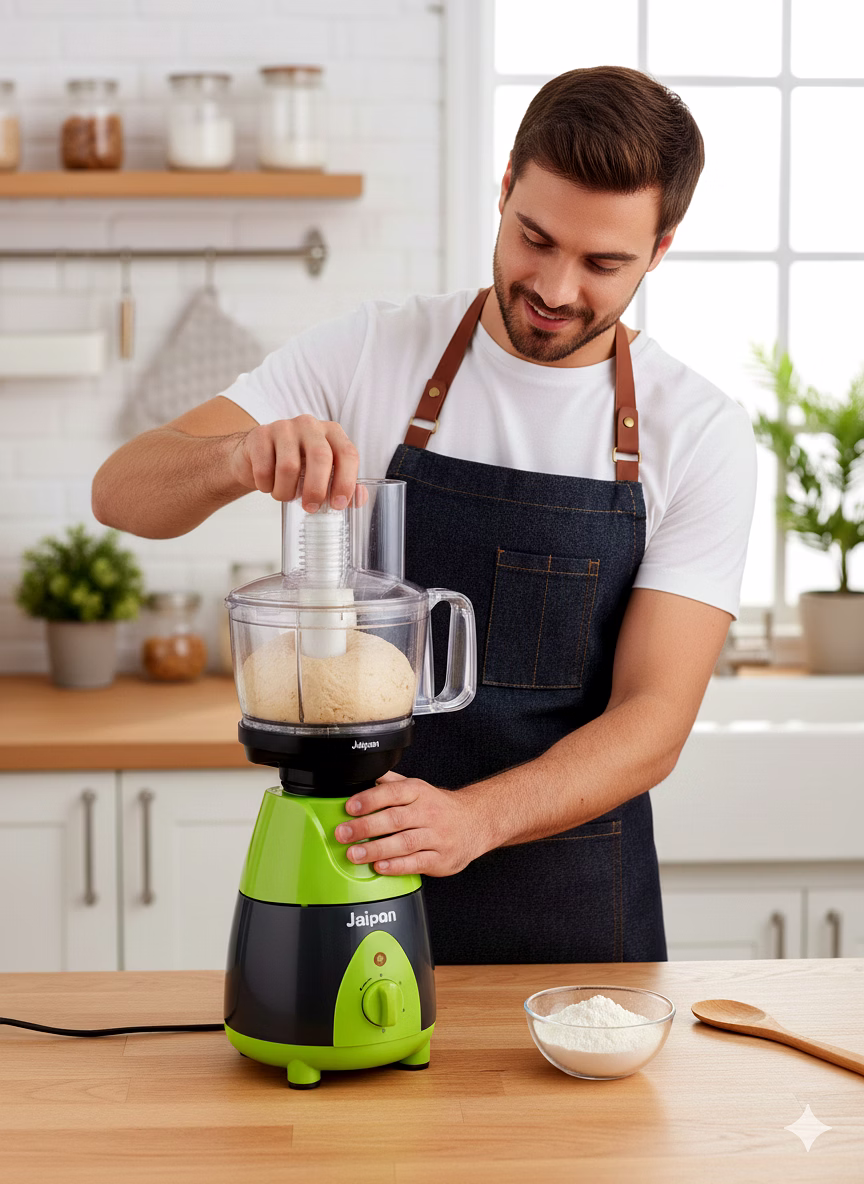 Jaipan 2 in 1 Mixer Grinder Attachment with Atta Kneader & Chopper | Fast Dough Making, Vegetable Chopping & Food Prep | Fits 750W+ Mixers (Black) image 3