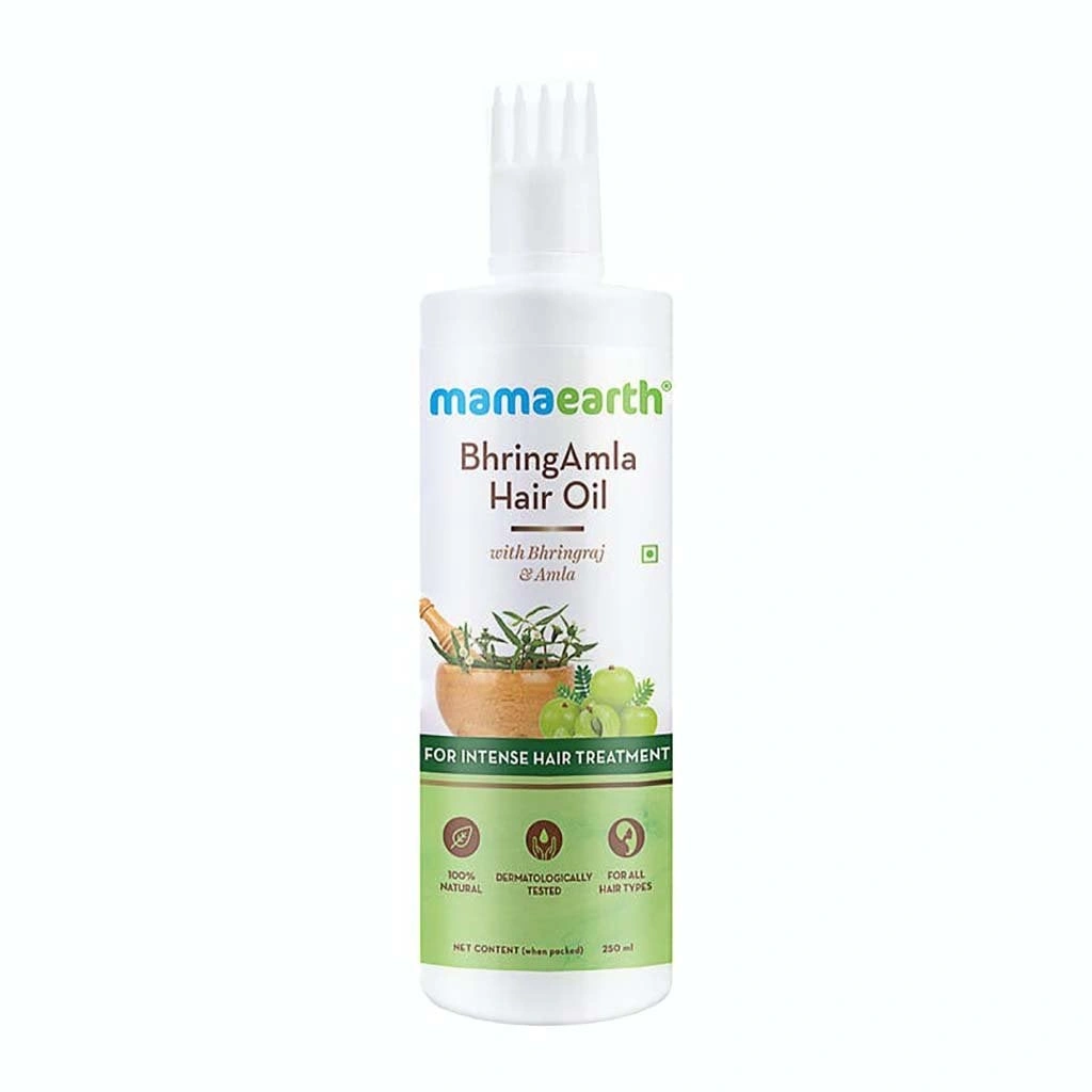 MamaEarth BhringAmla Hair Oil with Bhringraj &amp; Amla for Intense Hair Treatment-MS263