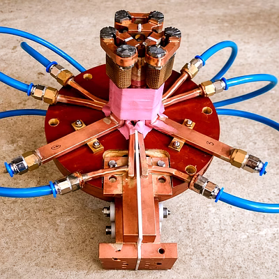 scanning mouth induction hardening coil with quench – custom copper heat treatment coil | tech sukratu
