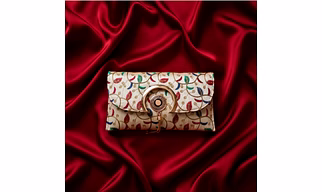 Ethnic Rajasthani Embroidered Hand Bag - Elegant Clutch Purse for Women