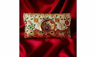 Ethnic Rajasthani Embroidered Hand Bag - Elegant Clutch Purse for Women