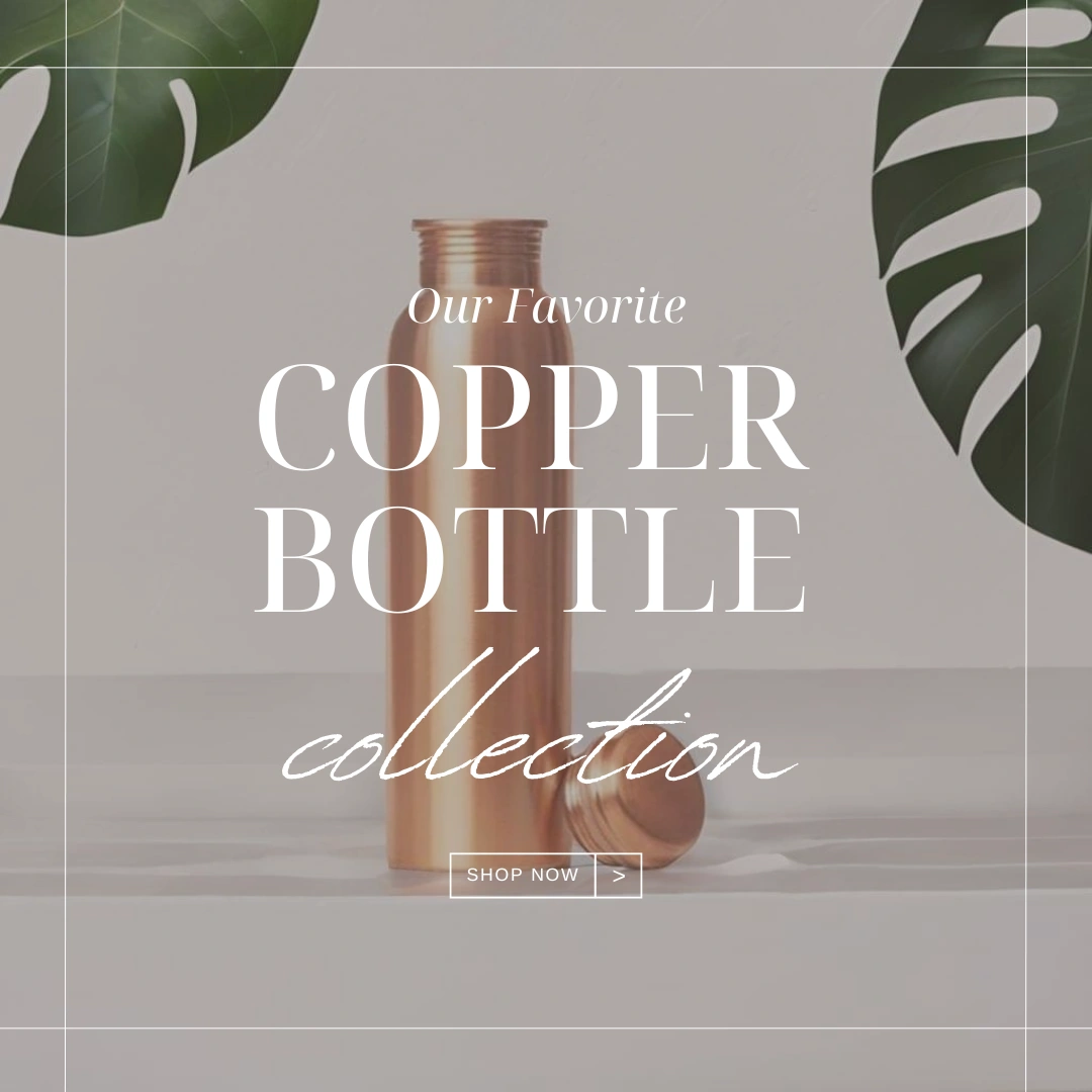 Pure Copper Water Bottle with 1000ml Capacity-12638378