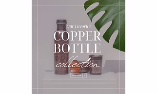 Antique Engraved Pure Copper Water Bottle - Elegant & Functional Hydration