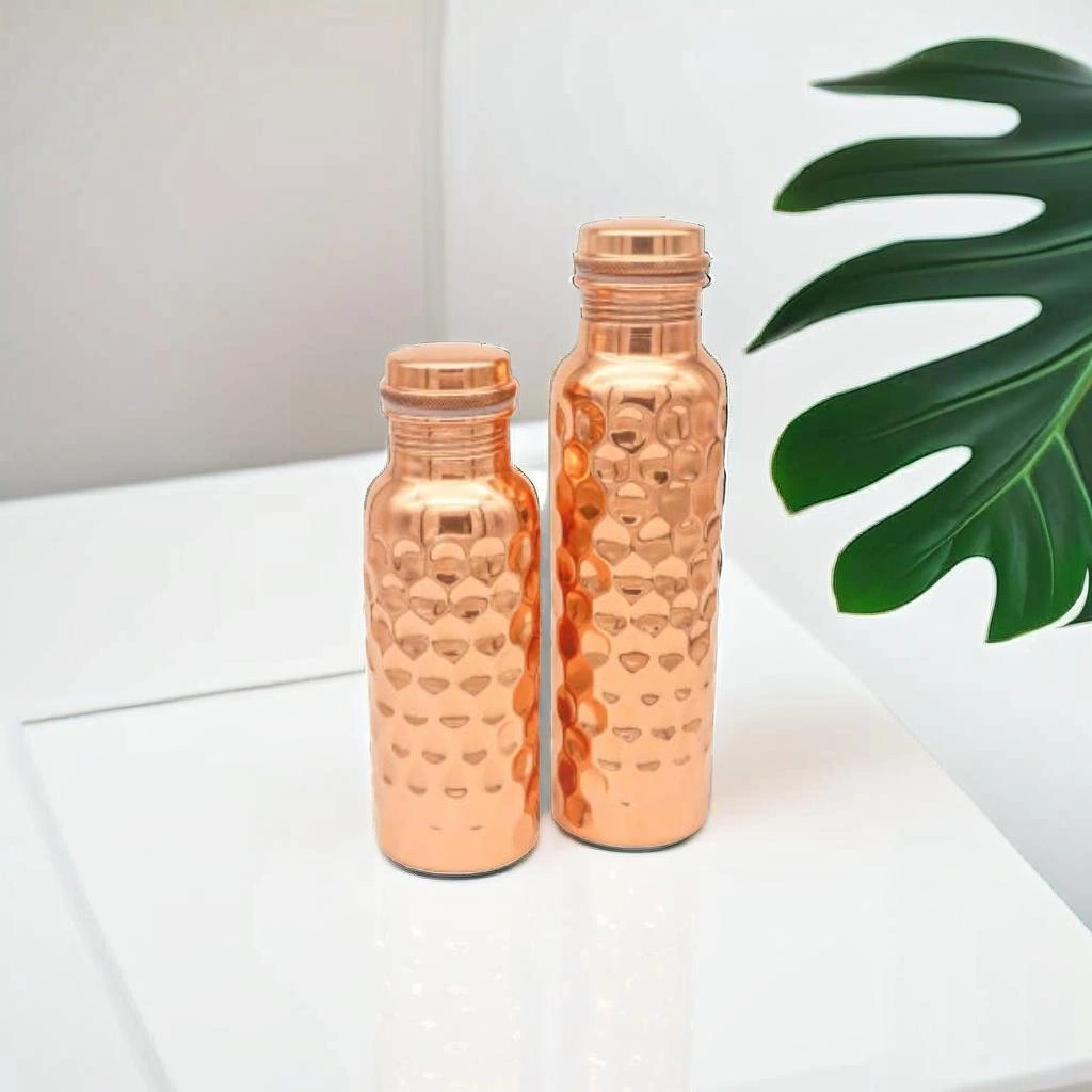 Diamond Pure Copper Water Bottle 1000ml - Health and Style Combined-2