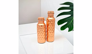 Diamond Pure Copper Water Bottle 1000ml - Health and Style Combined