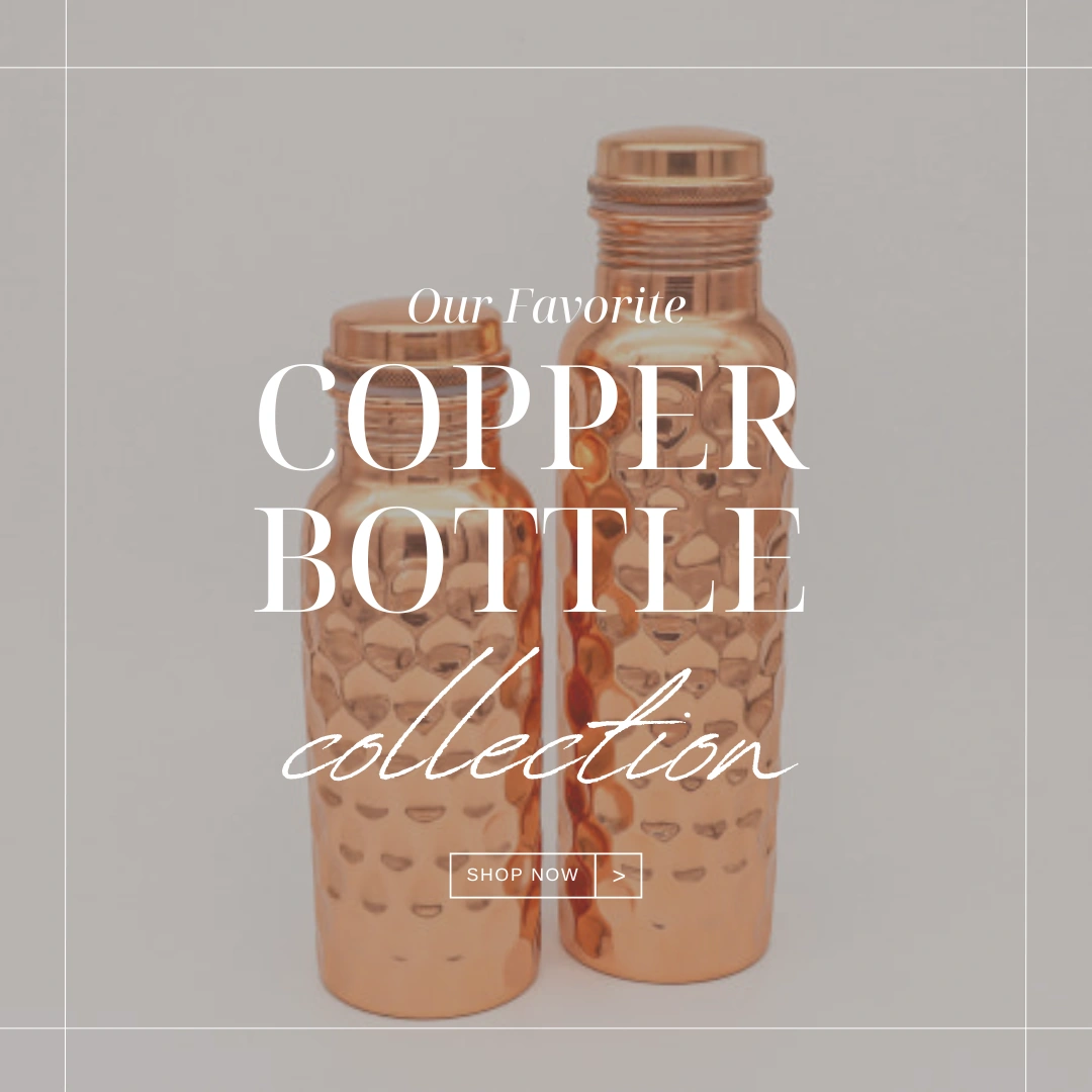 Diamond Pure Copper Water Bottle 1000ml - Health and Style Combined-12638414