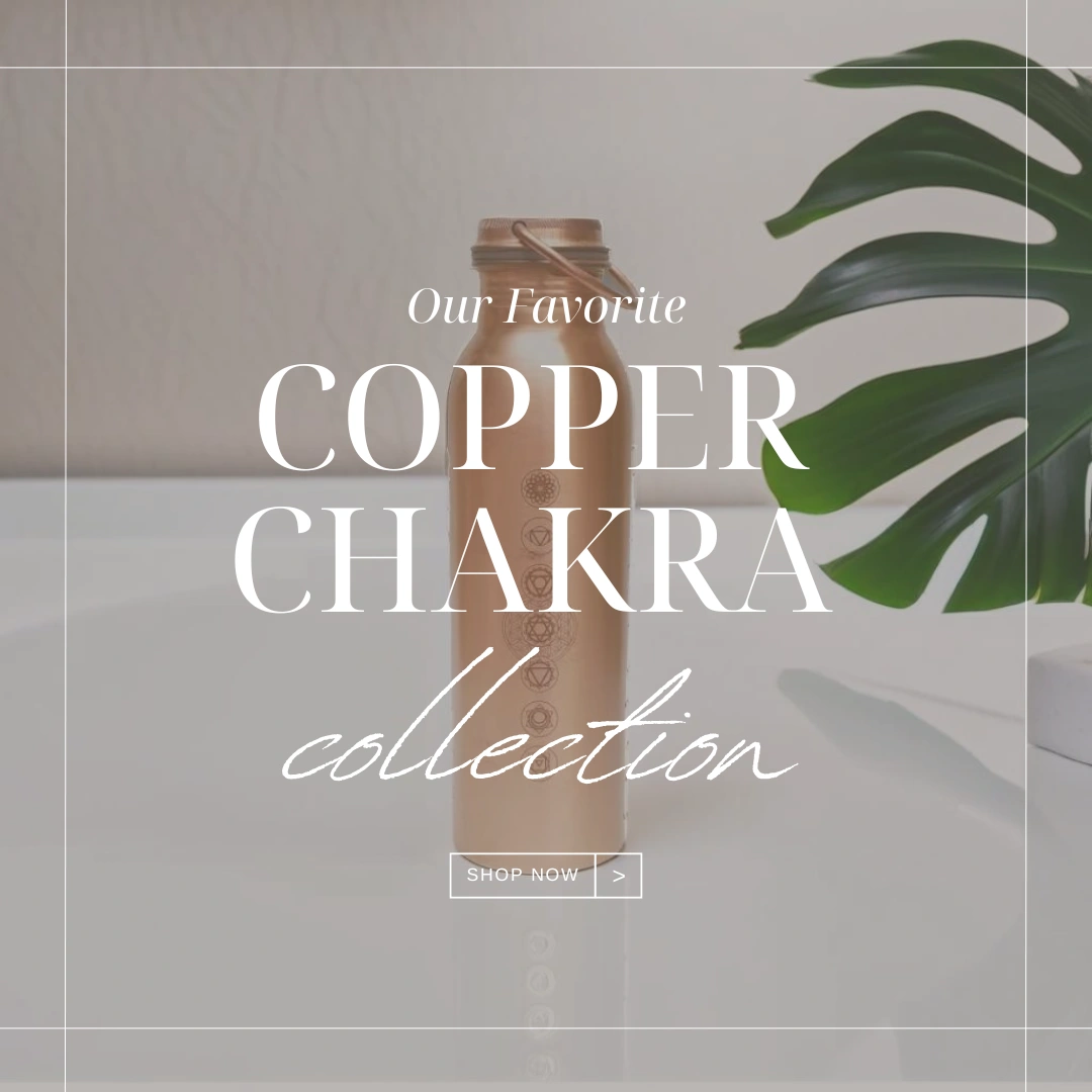 Pure Copper Water Bottle 7 CHAKRA - Holistic Wellness Hydration-12638410