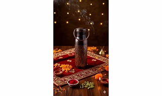 550ml Pure Copper Water Bottle with Handle - Handcrafted Elegance