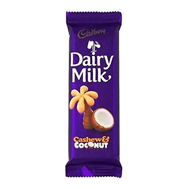Cadbury Dairy Milk Cashew &amp; Coconut Chocolate Bar, 80g-8895547