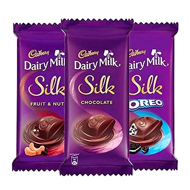 Cadbury Dairy Milk Silk Small Chocolates Combo (2 x Silk Plain 60g, 2 x Silk Oreo 60g and 2 x Silk Fruit and Nut 55g)-8895635