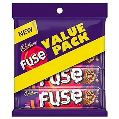 Cadbury Fuse Chocolate Value Pack, 135g (Pack of 6)-8895643