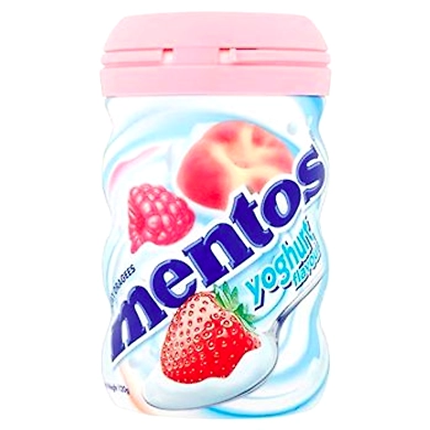 Mentos Yoghurt Fruit Flavour Chewy Dragees Bottle, 120g-8895791