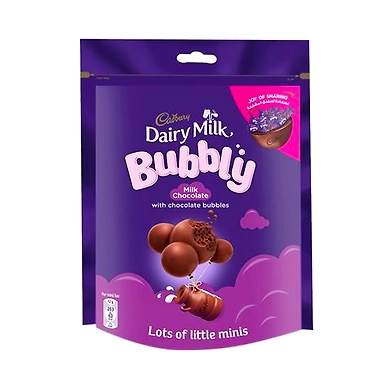 Cadbury Dairy Milk Bubbly Milk Chocolate Packet 204gms-8895521