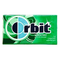 ORBIT Wrigleys Spearmint Sugar-free Chewing Gum (14 Sticks X Pack of 5)