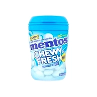 Mentos Chewy Dragees Caramelos Chewy Peppermint Flavour Candy 90 Pcs Bottle, 99g