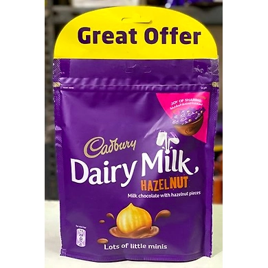 Cadbury Dairy Milk Hazelnut Milk Chocolate Packet 204gms-MRB521