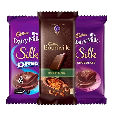 Cadbury Chocolates Combo (2 x Silk Plain 60g, 2 x Silk Oreo 60g and 2 x bournville Raisin Nut 80g)-MRB575