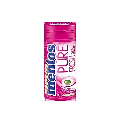 Mentos Pure Fresh Sugar-free Chewing Gum, Green Tea and Berry Lime, 27g-MRB613