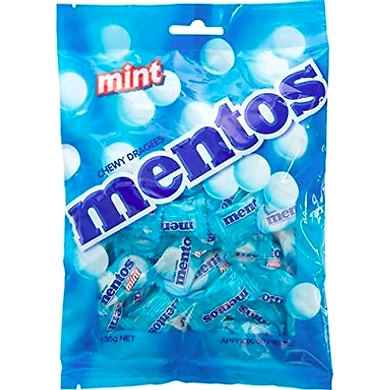 Mentos Chewy Dragees Mint 135g-MRB643