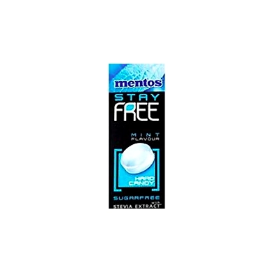 Mentos Live Free Peppermint Flavour Hard Candy Sugar Free Sweetened with Stevia Extract, 33g-MRB644