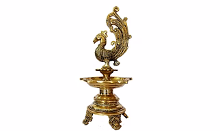 Beautiful Perrot Diya for Home or Office Weight 1.100 kg size 8 inch