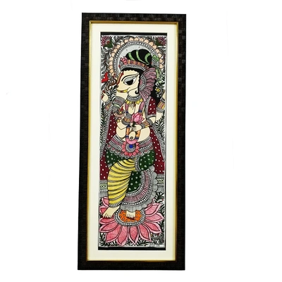 GiTAGGED® Madhubani Painting Ganapathi (25.5 * 10.5 inches)