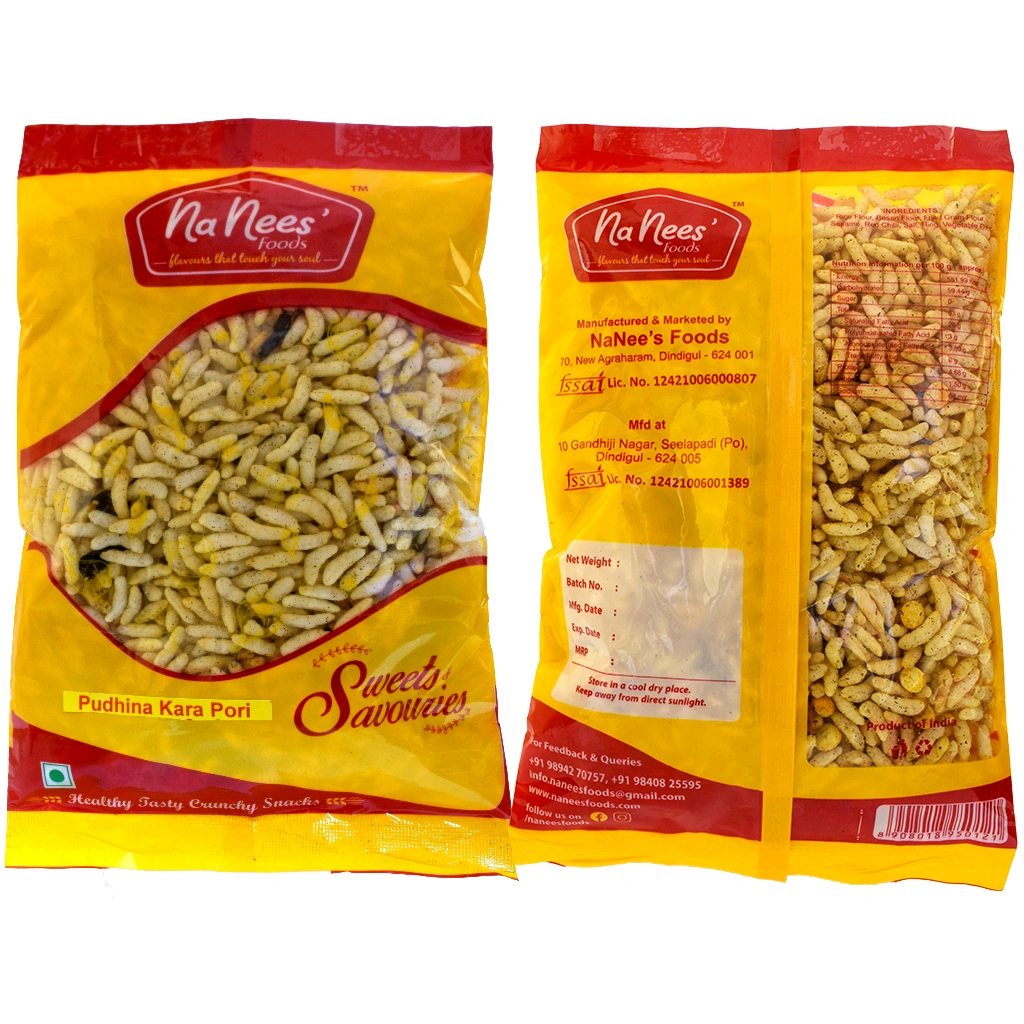 Puthina Kara Pori | Mint Masala Rice Puffs | 75 g Pack-75g-1