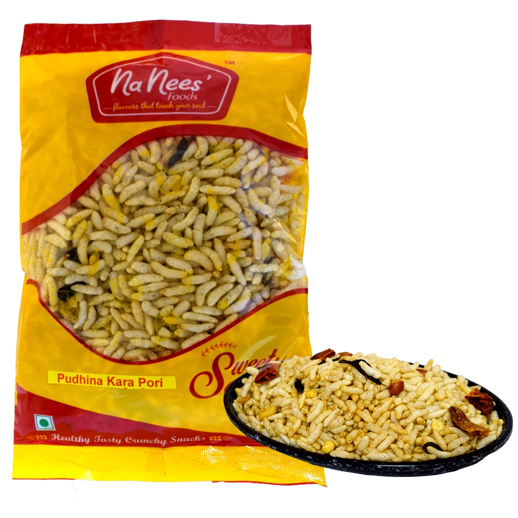 Puthina Kara Pori | Mint Masala Rice Puffs | 75 g Pack-MINTPORI75G