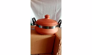 Handcrafted Terracotta Cooking Pot with Lid (1500 ml) | The Indian Art & Craft House