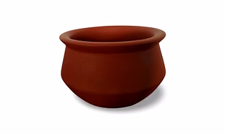Authentic Terracotta Clay Handi 2000Ml for Traditional Indian Cooking