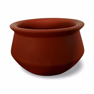Authentic Terracotta Clay Handi 2000Ml for Traditional Indian Cooking