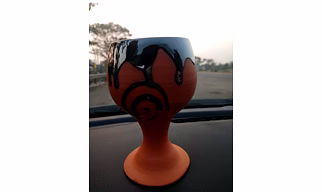 Clay Made wine glass