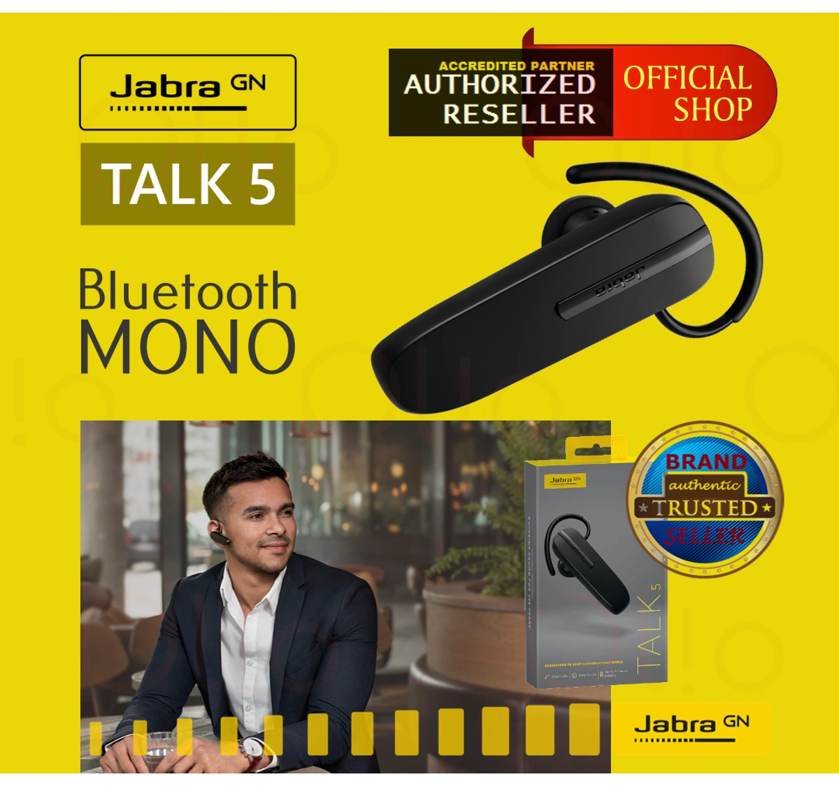 Fonkeling Herkenning dichters JABRA TALK Bluetooth Mono Noise Cancelling (Talk 5, Talk 15, Talk 25, Talk  35, Talk 45, Talk 55) Wireless Earpiece | Olio