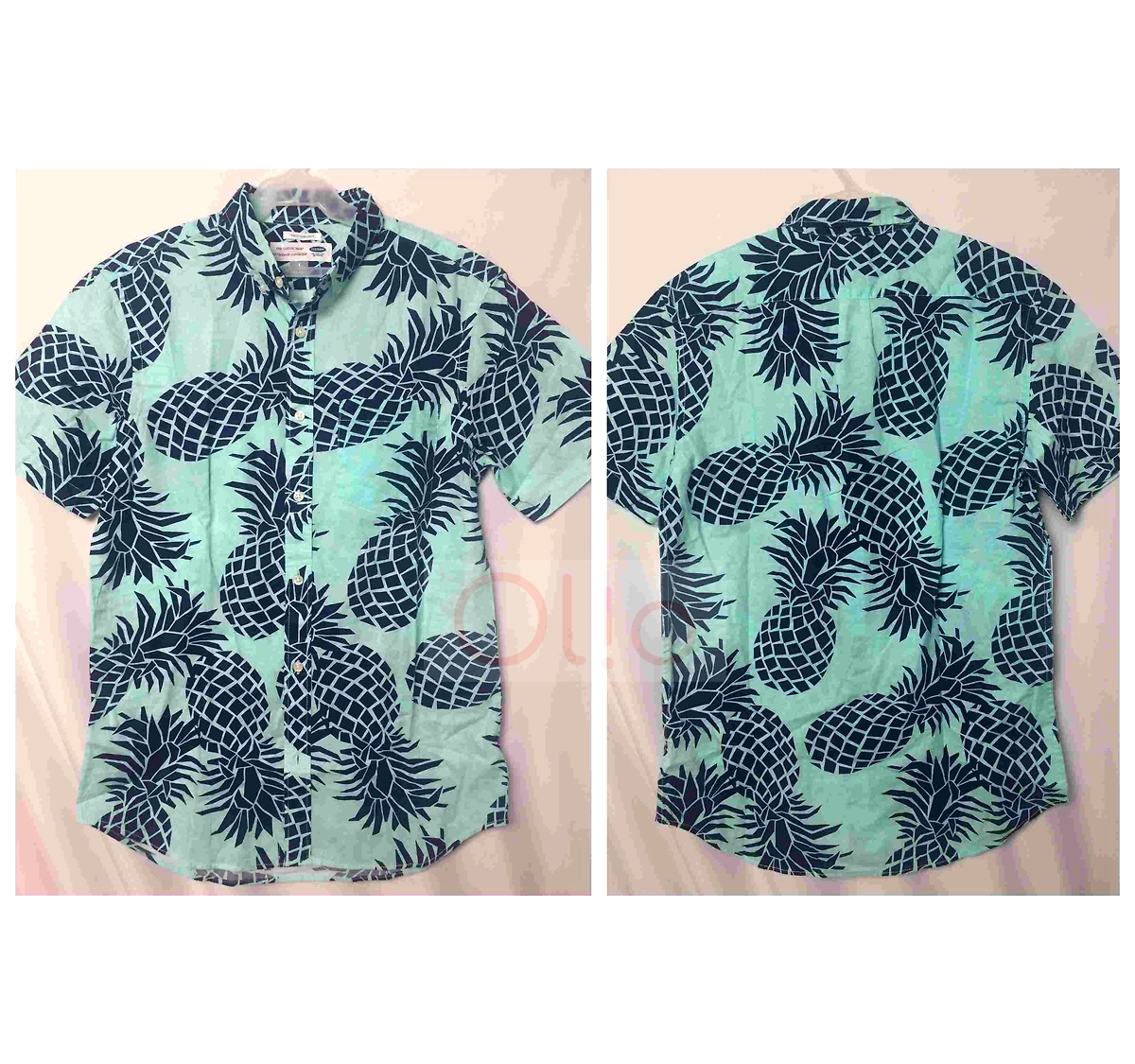 old navy mens pineapple shirt