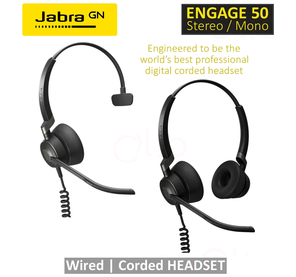 Jabra ENGAGE 50 Professional True Digital Intelligent Wired