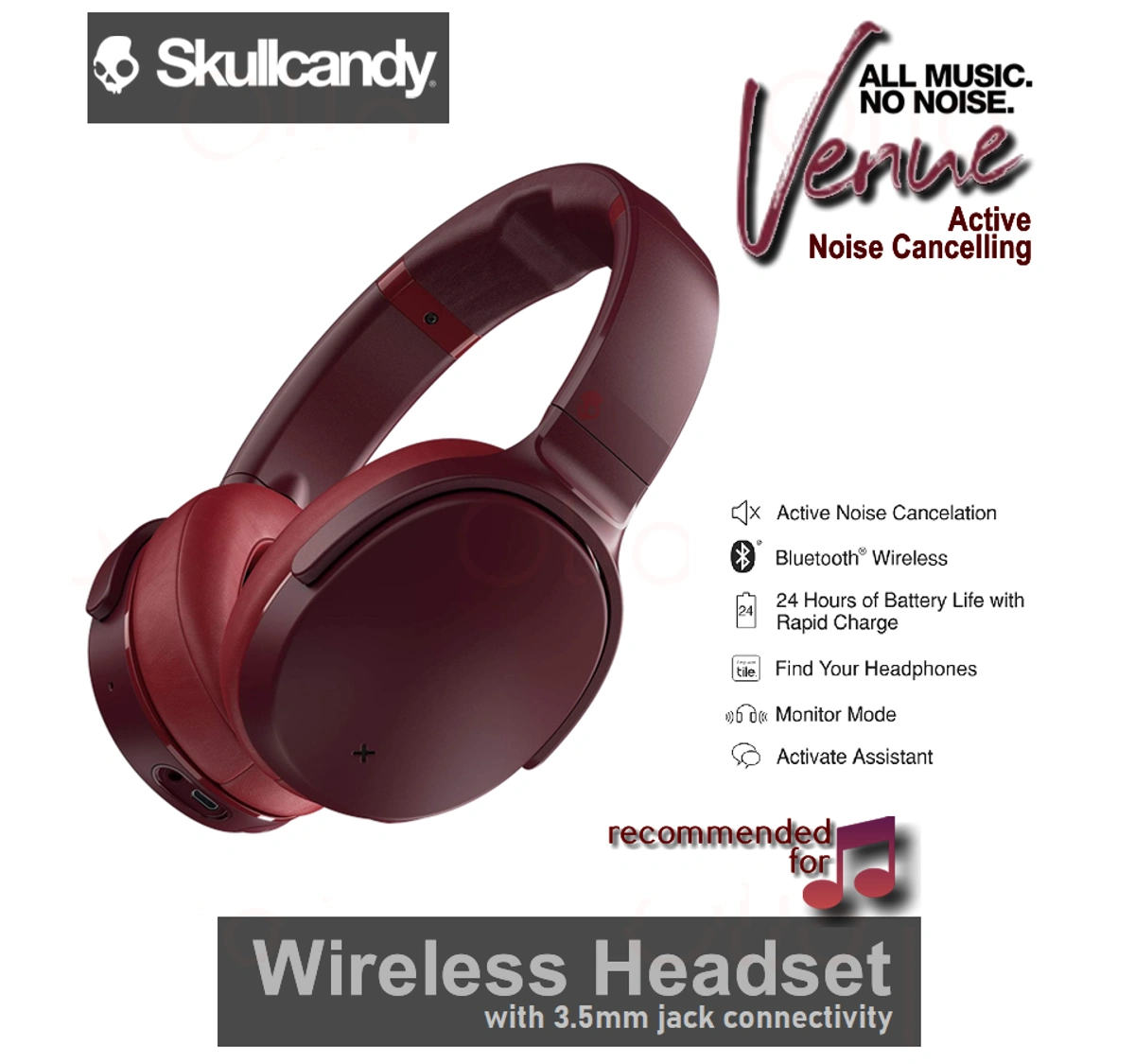 SKULLCANDY VENUE ANC WIRELESS Headsets | Olio