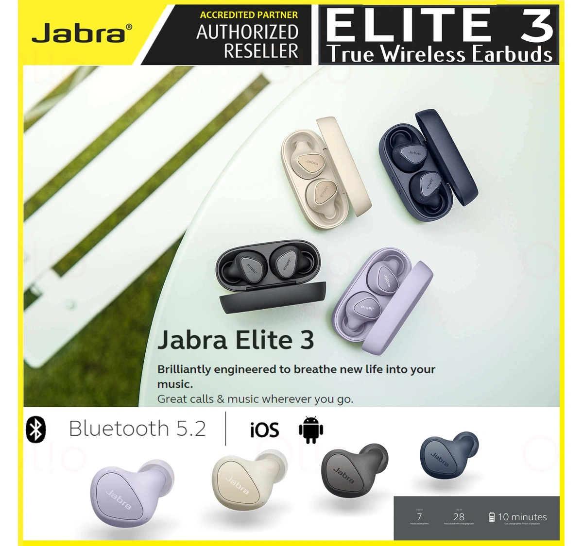 Jabra Elite 2 True Wireless Earbuds, Noise Isolating, Dark Grey 