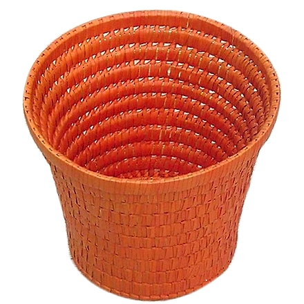 Palm Leaf Dust Bin Orange Color-110